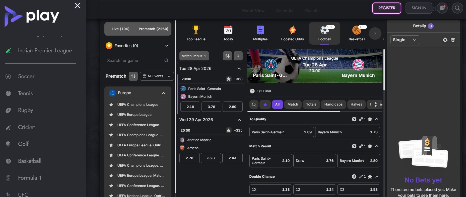 Play.co.za Sportsbook